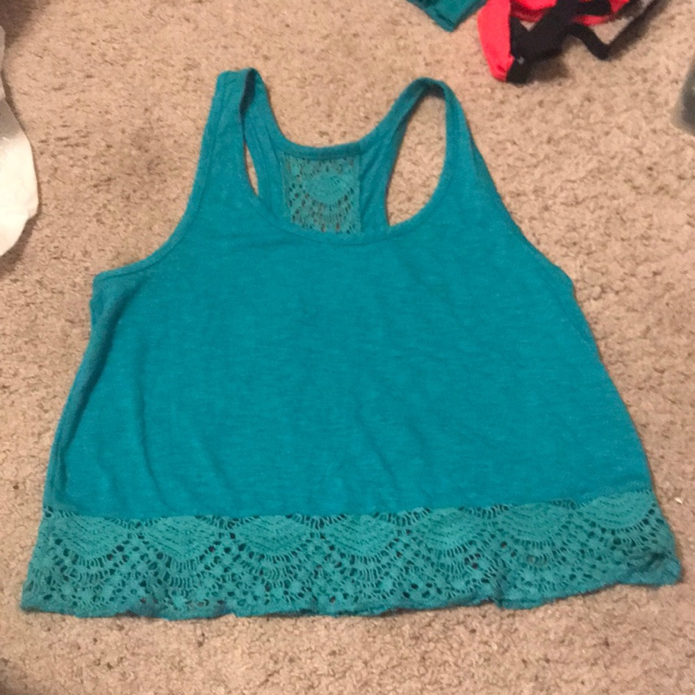 Super cute crochet back crop